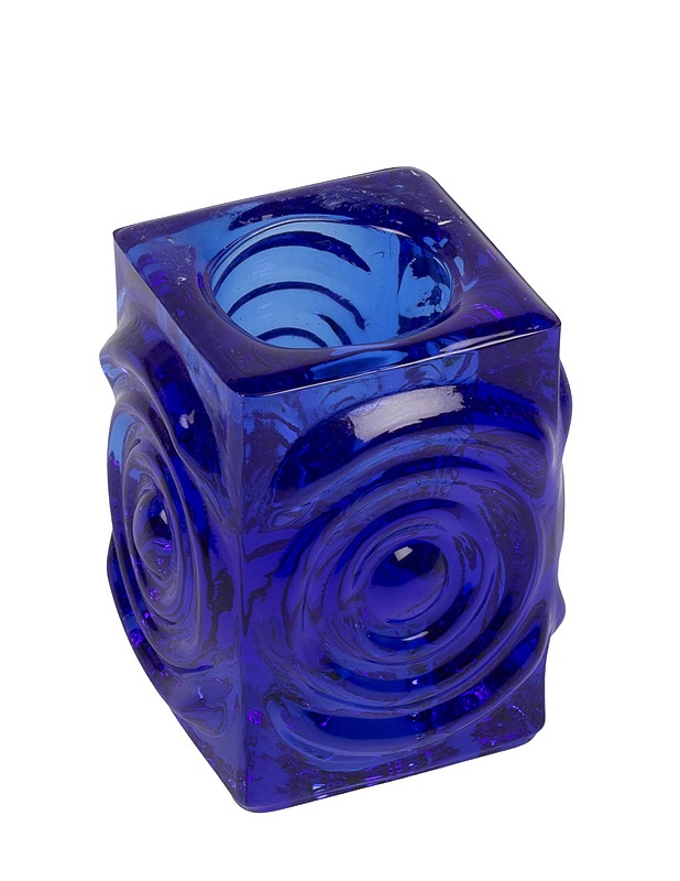 RIIHIMÄEN LASI Rengas kynttilänjalka, sininen - Designsuosikit - 10105442113 - 1