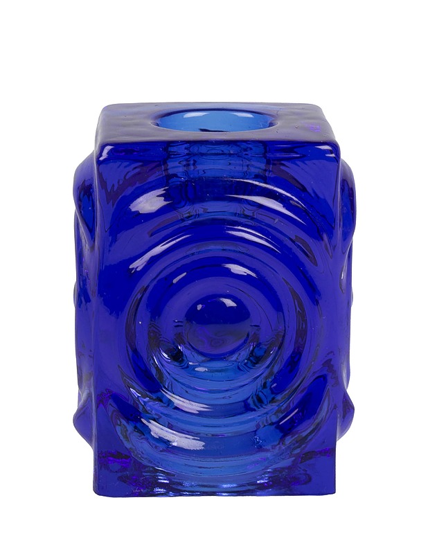 RIIHIMÄEN LASI Rengas kynttilänjalka, sininen - Designsuosikit - 10105442113 - 2