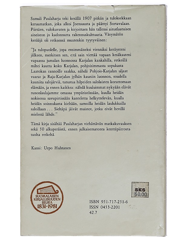 Matkakuvia Karjalan kankailta 1907 - Samuli Paulaharju - Historiakirjat - 10105442147 - 1