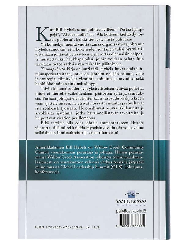 Täsmäpuhetta : johtajuuden kieli - Hybels, Bill - Tietokirjat ja oppaat - 10105442354 - 1