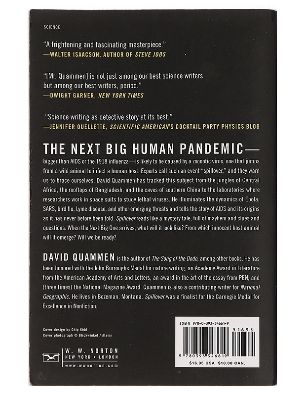 Spillover: Animal infections and the next human pandemic - David Quammen - Tietokirjat ja oppaat - 10105442405 - 1