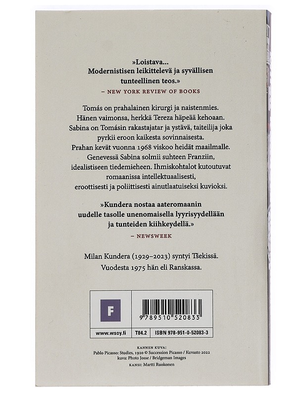 Olemisen sietämätön keveys - Kundera, Milan - Romaanit ja novellit - 10105442461 - 1