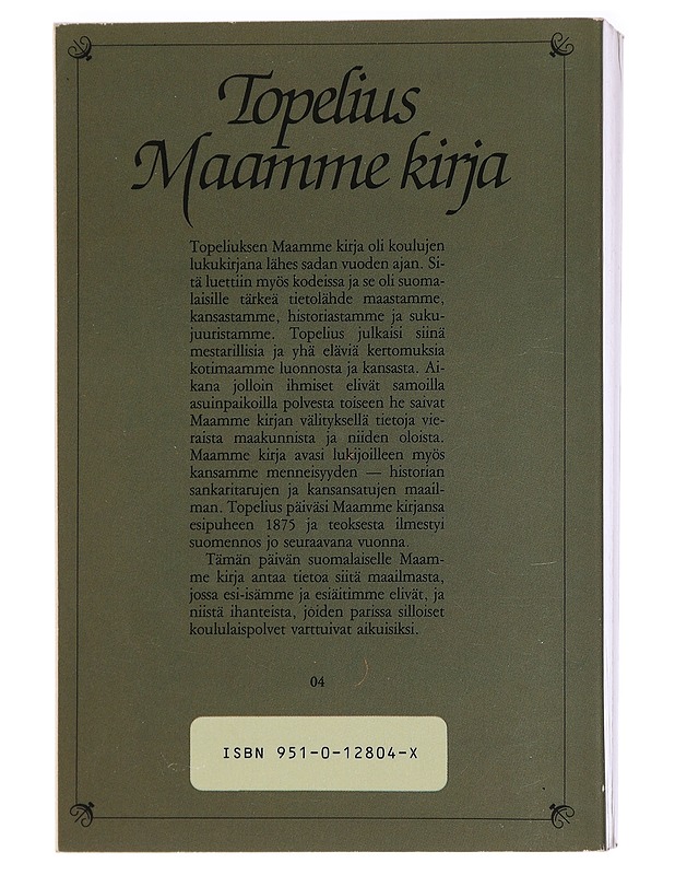Maamme kirja - Topelius - Historiakirjat - 10105442483 - 1