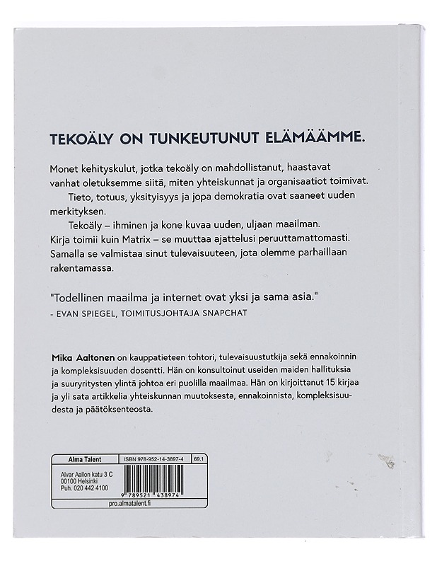 Tekoäly : ihminen & kone - Mika Aaltonen - Tietokirjat ja oppaat - 10105442510 - 1