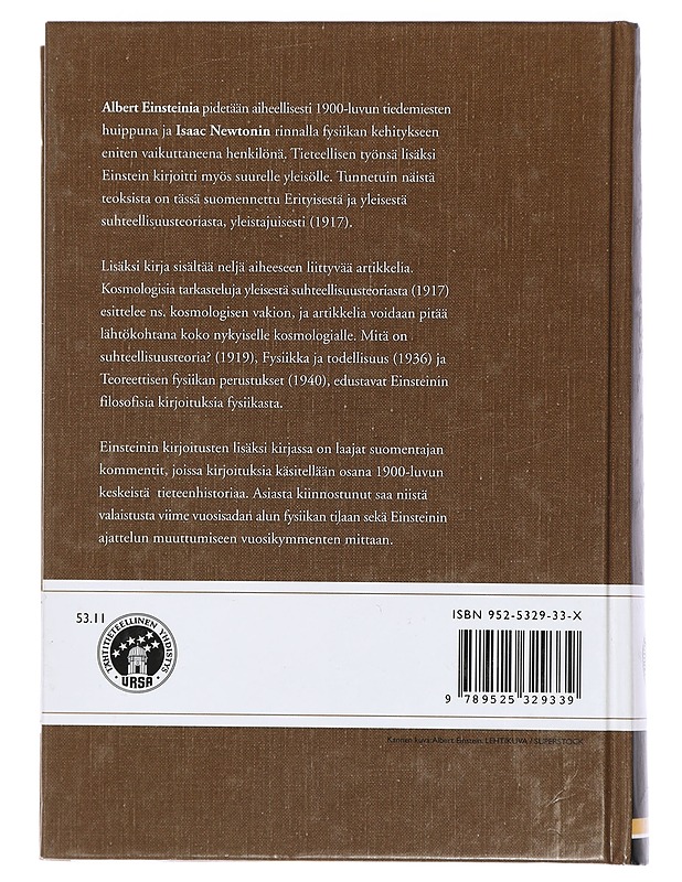 Erityisestä ja yleisestä suhteellisuusteoriasta - Einstein, Albert - Harrastekirjat - 10105442540 - 1