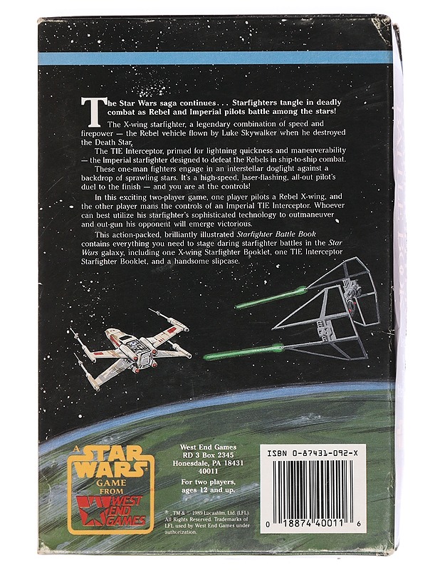 Starfighter Battle Book: X-wing vs TIE Interceptor - Leonardi, Alfred - Fantasia- ja scifi - 10105442669 - 3