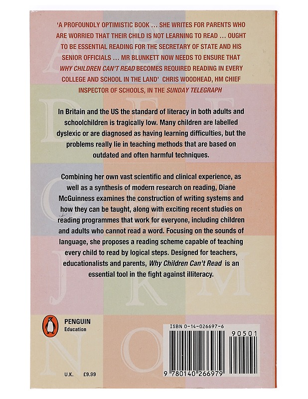 Why Children Can't Read - Diane McGuinness - Tietokirjat - 10105442725 - 1