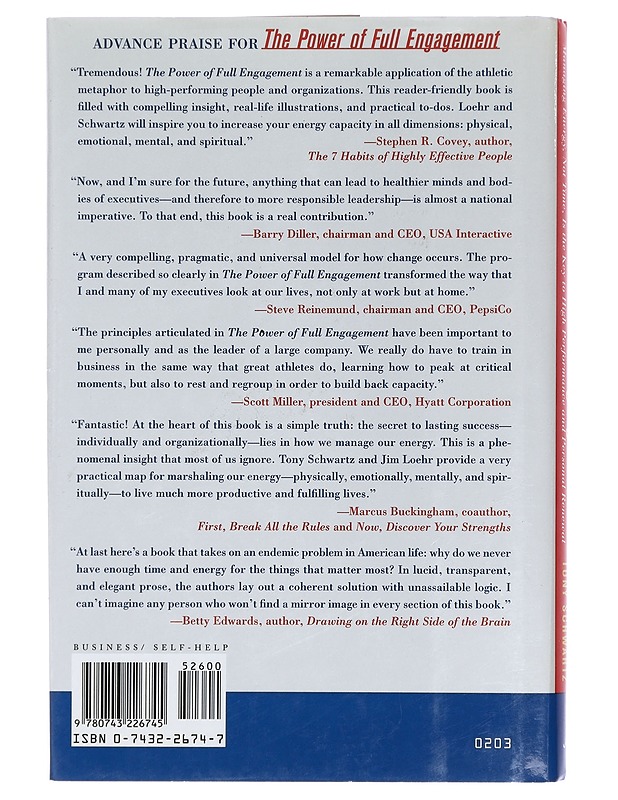 The power of full engagement - Loehr, Jim - Tietokirjat ja oppaat - 10105442738 - 1