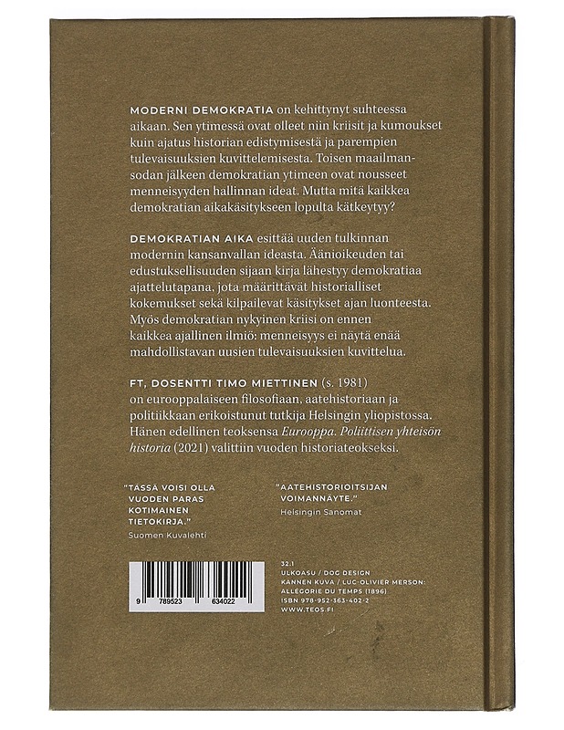 Demokratian aika - Timo Miettinen - Historiakirjat - 10105442772 - 1