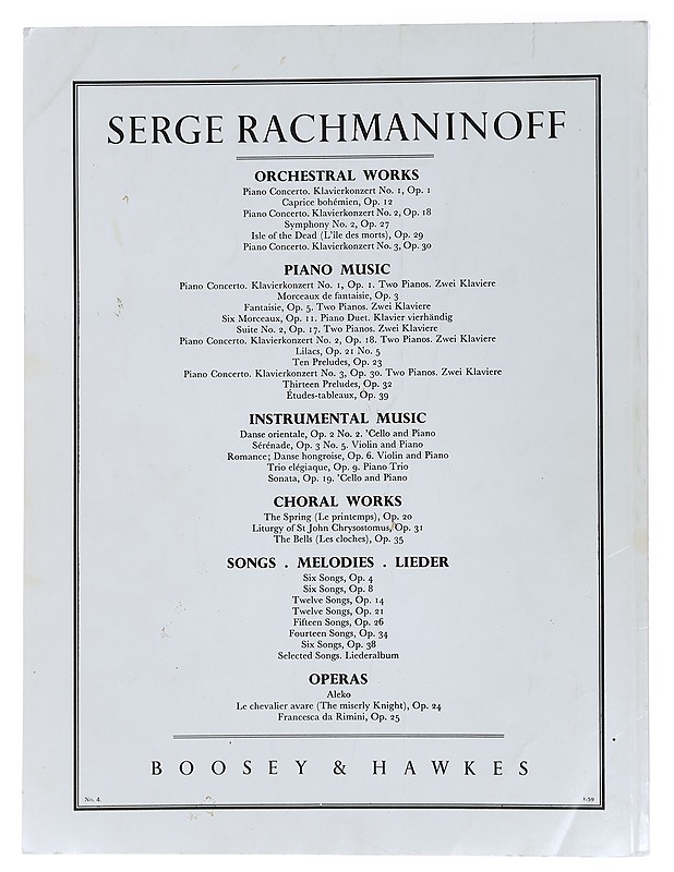 Songs vol. 2 with Piano accompaniment - S. Rachmaninoff - Musiikki- ja elokuvakirjat - 10105443054 - 1