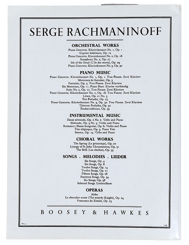 Songs vol. 1 with Piano accompaniment - S. Rachmaninoff - Musiikki- ja elokuvakirjat - 10105443062 - 1