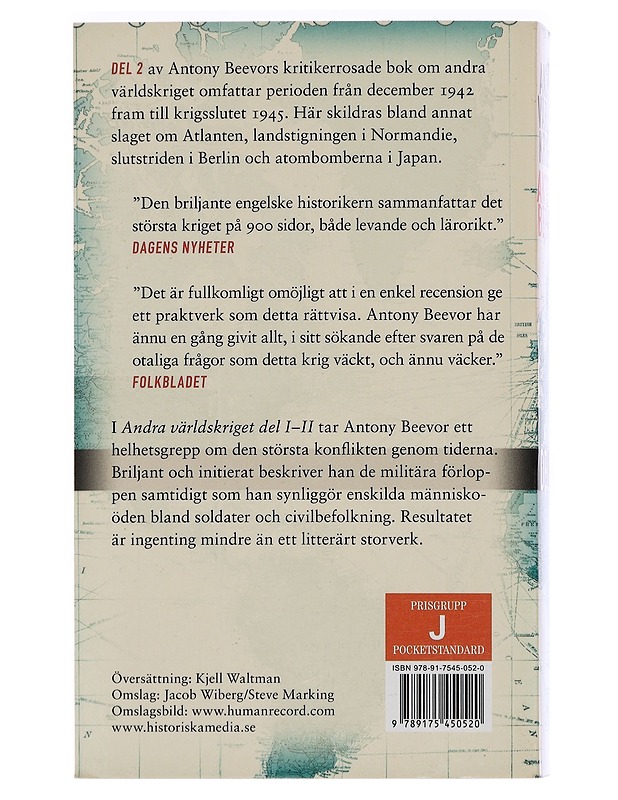 Andra världskriget. Del 2 : Från december 1942 till Japans kapitulation - Beevor, Antony - Historiakirjat - 10105443091 - 1