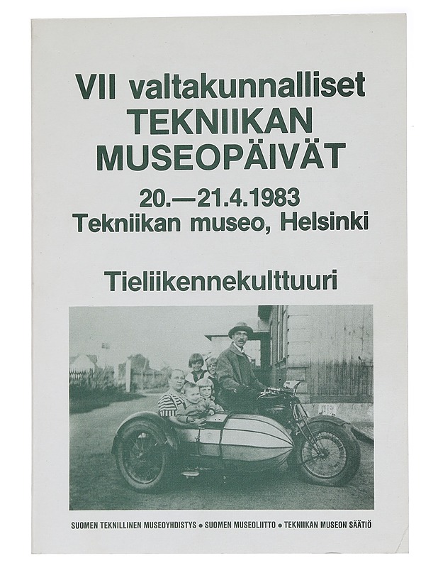 VII valtakunnalliset tekniikan museopäivät 20.-21.4.1983, Tekniikan museo, Helsinki : Tieliikennekulttuuri - Suomen teknillinen museoyhdistys - Tietokirjat ja oppaat - 10105443261 - 0