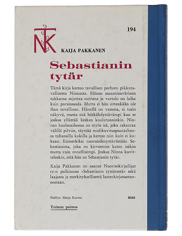 Sebastianin Tytär - Kaija Pakkanen  - Nuorten kirjat - 10105443268 - 1
