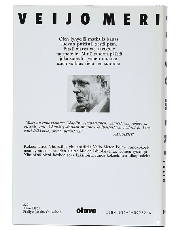 Veijo meri - Yhdessä ja Yksin - Runot ja näytelmät - 10105443283 - 1