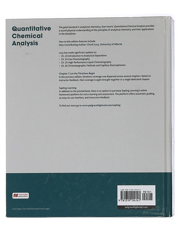 Quantitative chemical analysis - Harris, Daniel C. - Tietokirjat ja oppaat - 10105443312 - 1