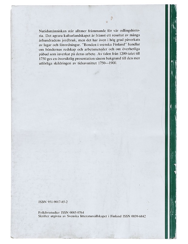 Bonden i svenska Finland : teori och praktik inom åkerbruk och boskapsskötsel - Ragna Ahlbäck - Historiakirjat - 10105443416 - 1