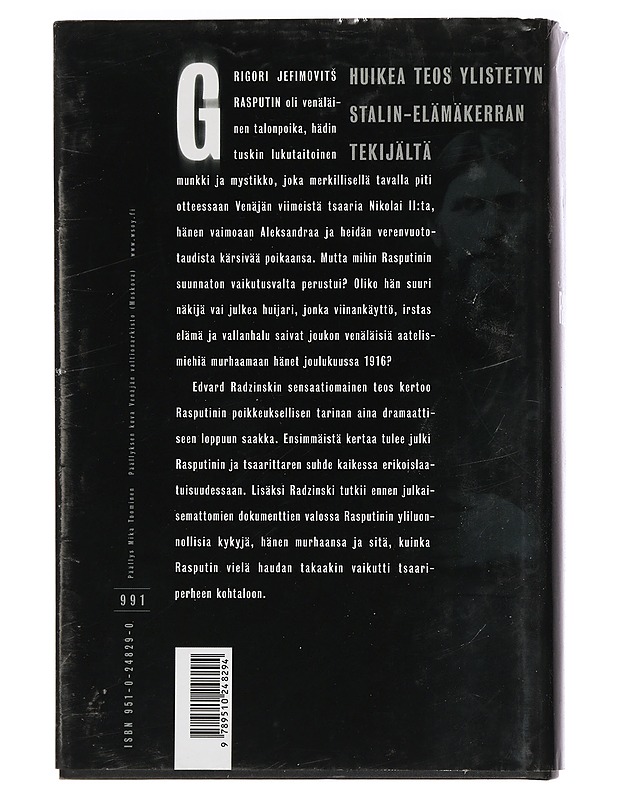 Rasputin - Radzinski, Èdvard - Elämäkerrat ja muistelmat - 10105443441 - 1