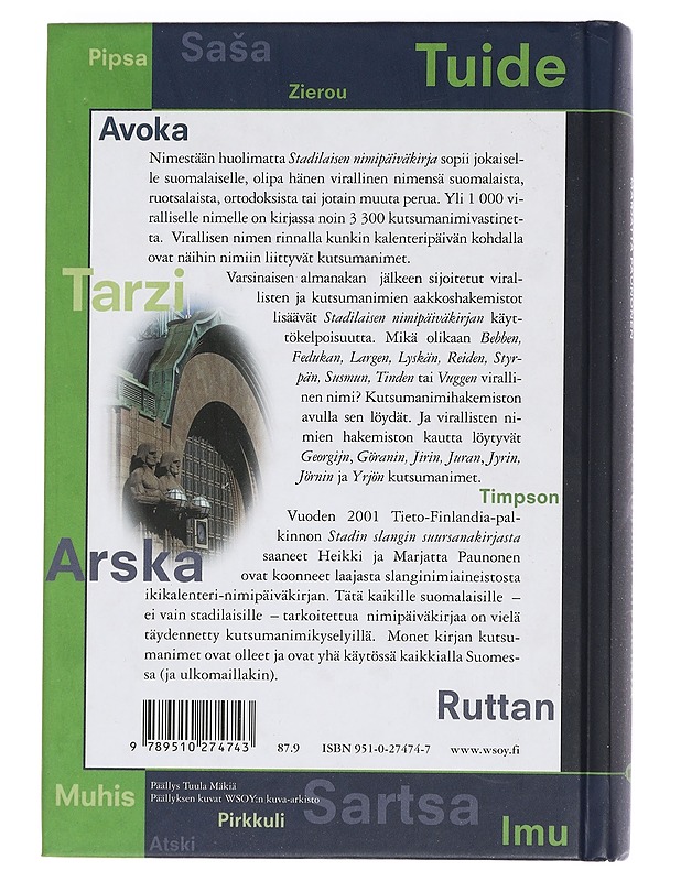 Stadilaisen nimipäiväkirja : Uuno, uuno - mut mikä sun nimes on - Paunonen, Heikki - Harrastekirjat - 10105443493 - 1
