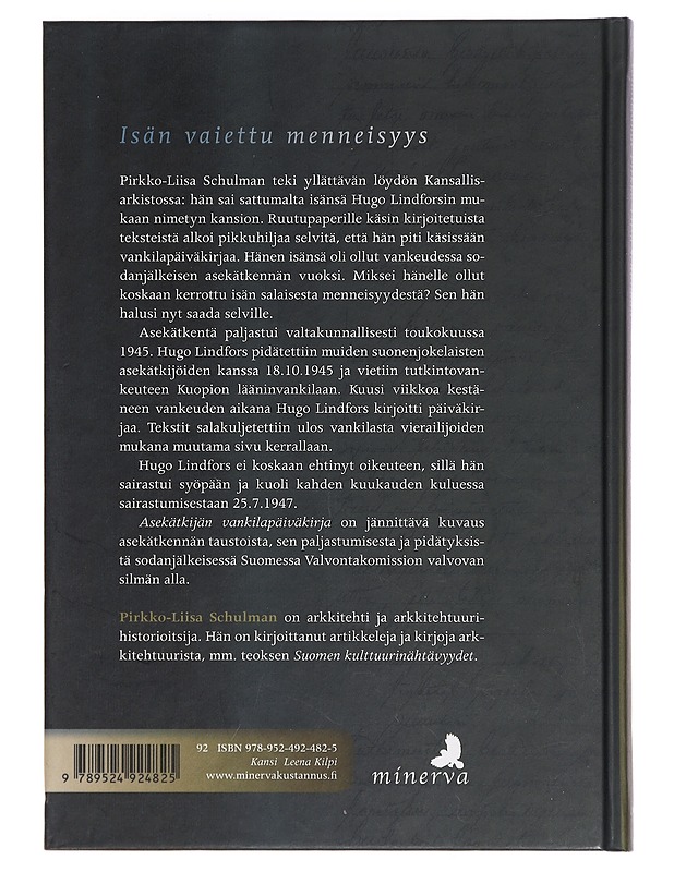 Asekätkijän vankilapäiväkirja - Lindfors, Hugo - Elämäkerrat ja muistelmat - 10105443577 - 1