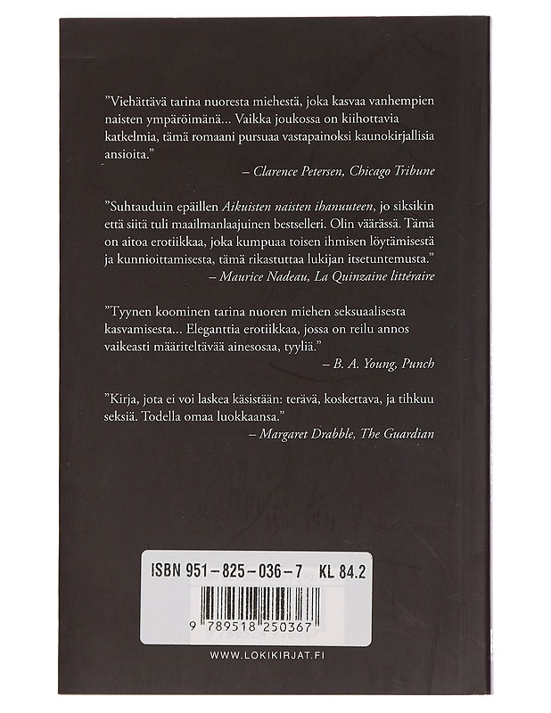 Aikuisten naisten ihanuudesta : András Vajdan eroottiset muistelmat - Vizinczey, Stephen - Elämäkerrat ja muistelmat - 10105443605 - 1