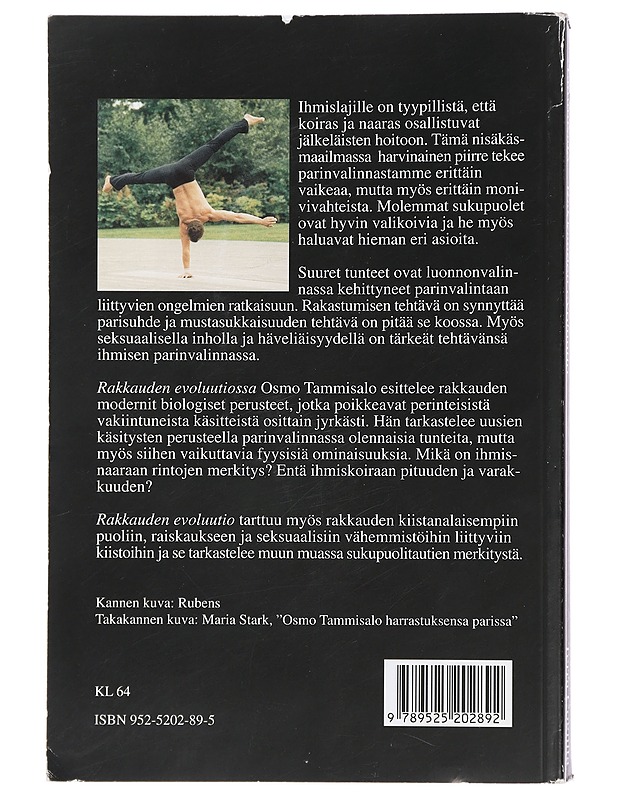 Rakkauden evoluutio : ihmisen parinvalinnan biologiaa - Osmo Tammisalo - Historiakirjat - 10105443606 - 1