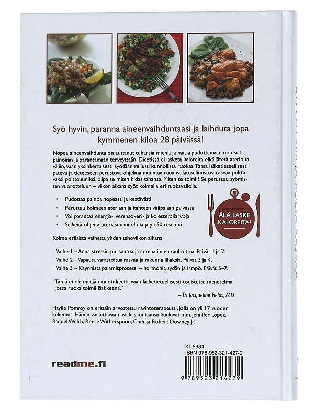 Nopea aineenvaihdunta : syö hyvin ja polta rasvaa - Pomroy, Haylie - Ruokakirjat - 10105443607 - 1