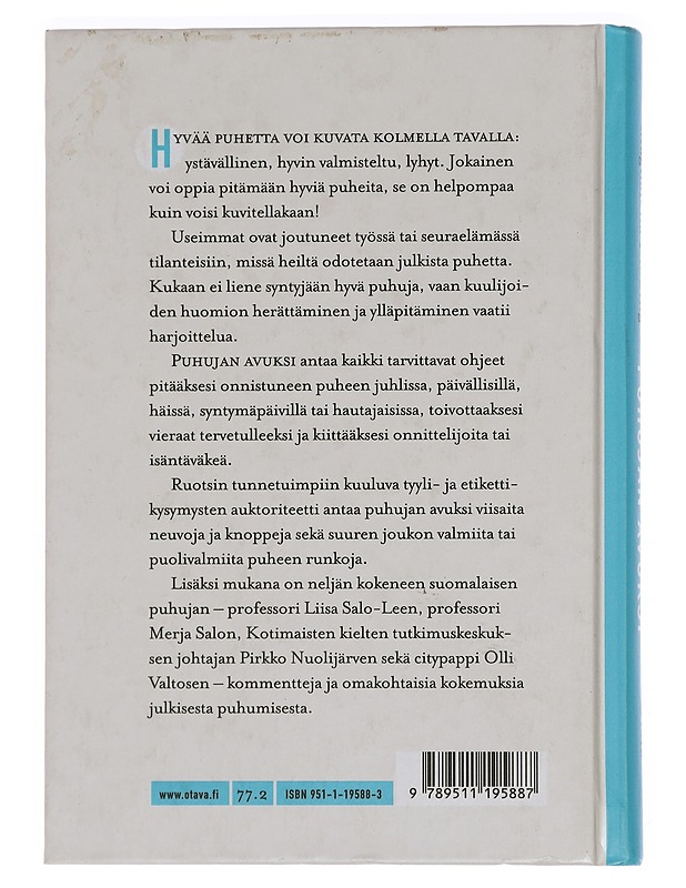 Puhujan avuksi - Ribbing, Magdalena - Romaanit ja novellit - 10105443676 - 1