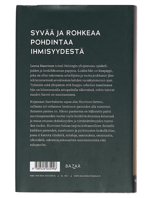 Suorituksesta vapaa alue - Leena Huovinen - Elämäkerrat ja muistelmat - 10105443688 - 1