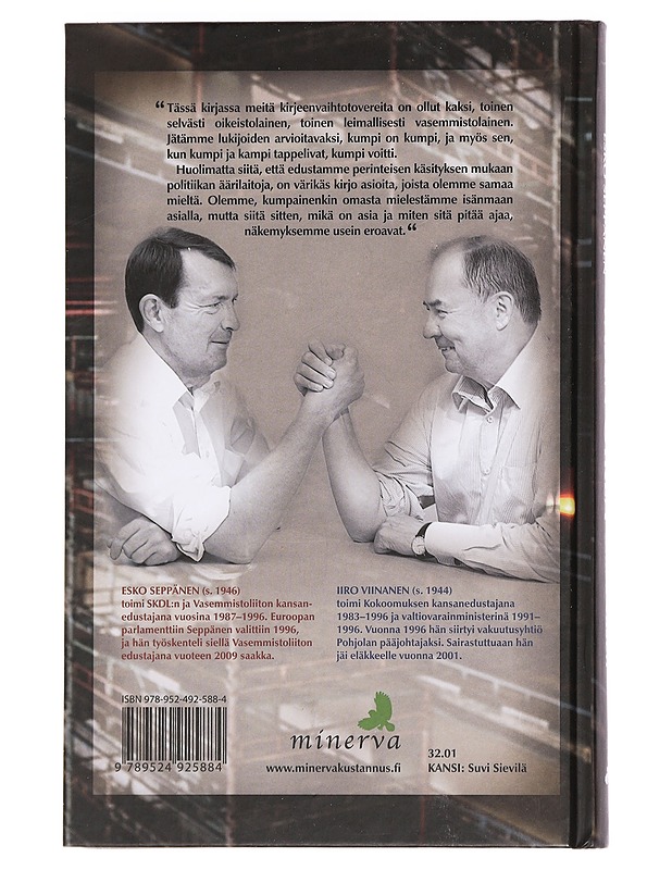 Vasen oikea, oikea vasen : keskustelukirjeitä - Viinanen, Iiro - Elämäkerrat ja muistelmat - 10105443764 - 1