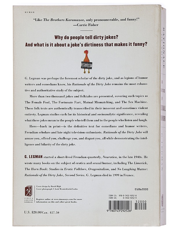 Rationale of the Dirty Jokes : an analysis of sexual humor - G. Legman - Tietokirjat ja oppaat - 10105443767 - 1