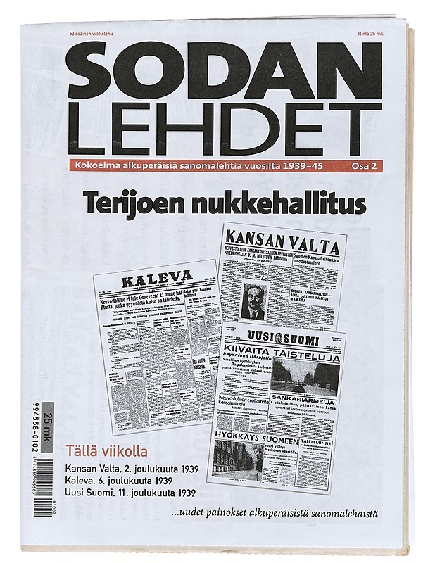 Sodan Lehdet : kokoelma alkuperäisiä sanomalehtiä vuosilta 1939 - 45 Osa 2 - Lehdet - 10105443771 - 0