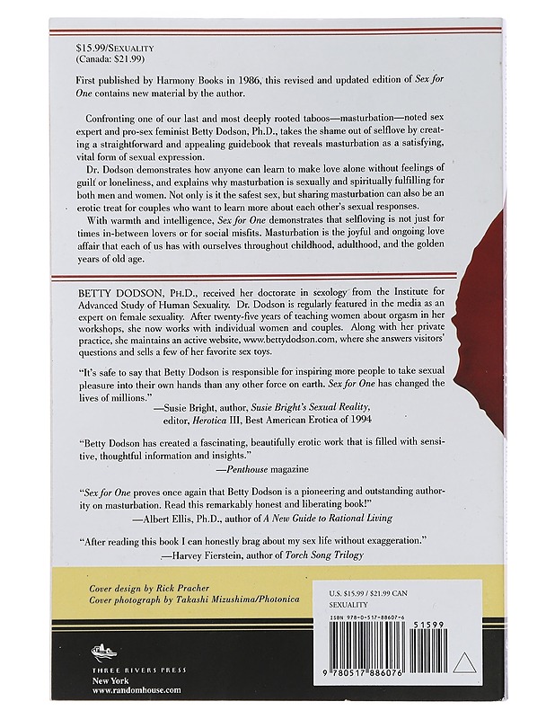 Sex for One: The Joy of Selfloving - Dodson, Betty Ph.D K18 - Tietokirjat ja oppaat - 10105443806 - 1