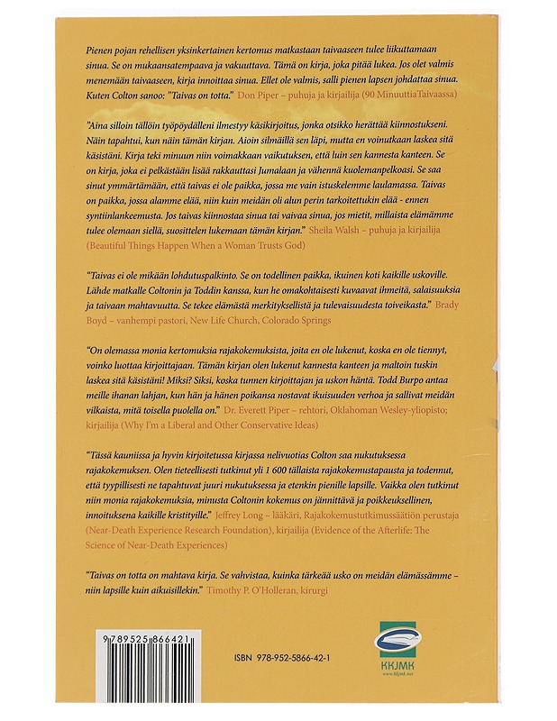 Taivas on totta - Burpo, Todd - Elämäkerrat ja muistelmat - 10105443898 - 1