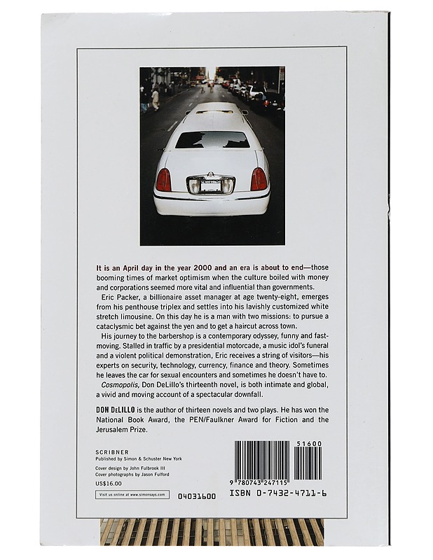 Cosmopolis - DeLillo, Don - Romaanit ja novellit - 10105443914 - 1