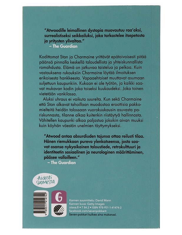 Viimeisenä pettää sydän - Atwood, Margaret - Fantasia- ja scifi - 10105443927 - 1