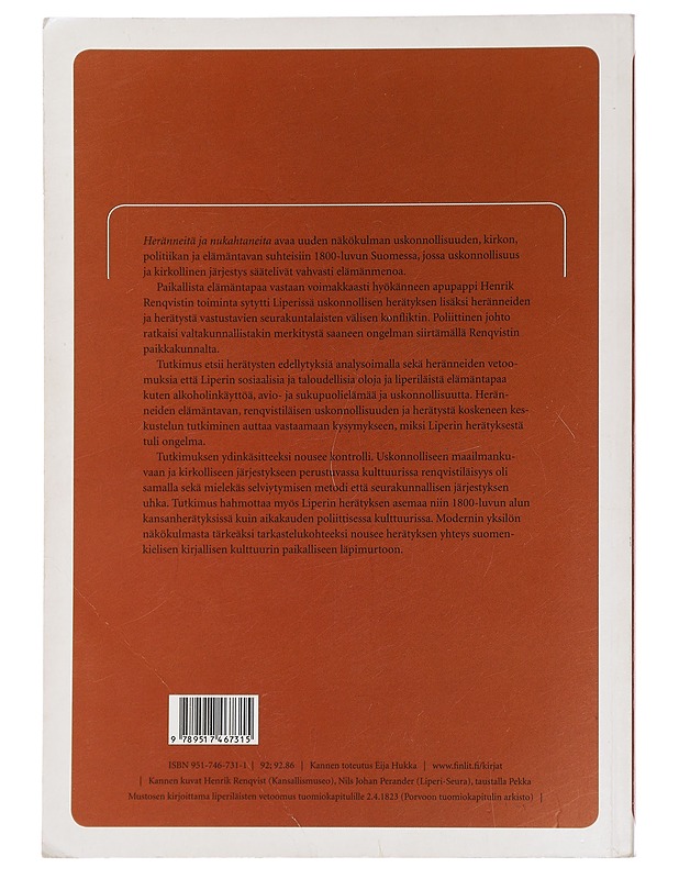 Heränneitä ja nukahtaneita : kulttuuri, kontrolli ja herätys 1800-luvun alun Liperissä - Esko Hartikainen - Historiakirjat - 10105443938 - 1