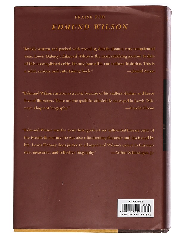 Edmund Wilson : a life in literature - Lewis M. Dabney - Elämäkerrat ja muistelmat - 10105443958 - 1