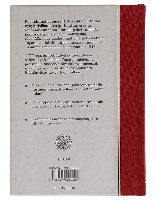 Villilintuja : elämänviisautta - Tagore, Rabindranath - Kaunokirjallisuus - 10105443986 - 1