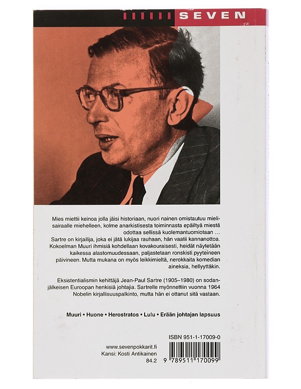 Muuri - Sartre, Jean-Paul - Romaanit ja novellit - 10105444000 - 1