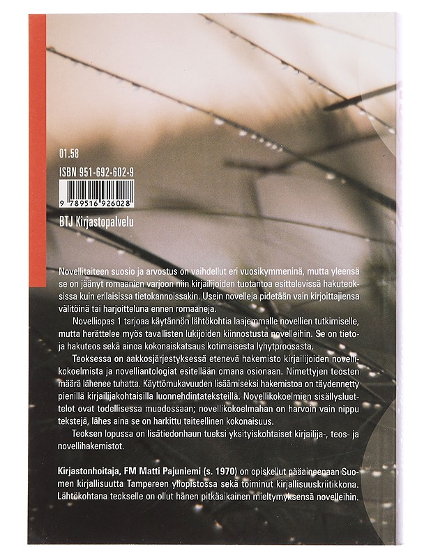 Novelliopas. 1, Kotimaista lyhytproosaa - Matti Pajuniemi - Romaanit ja novellit - 10105444012 - 1