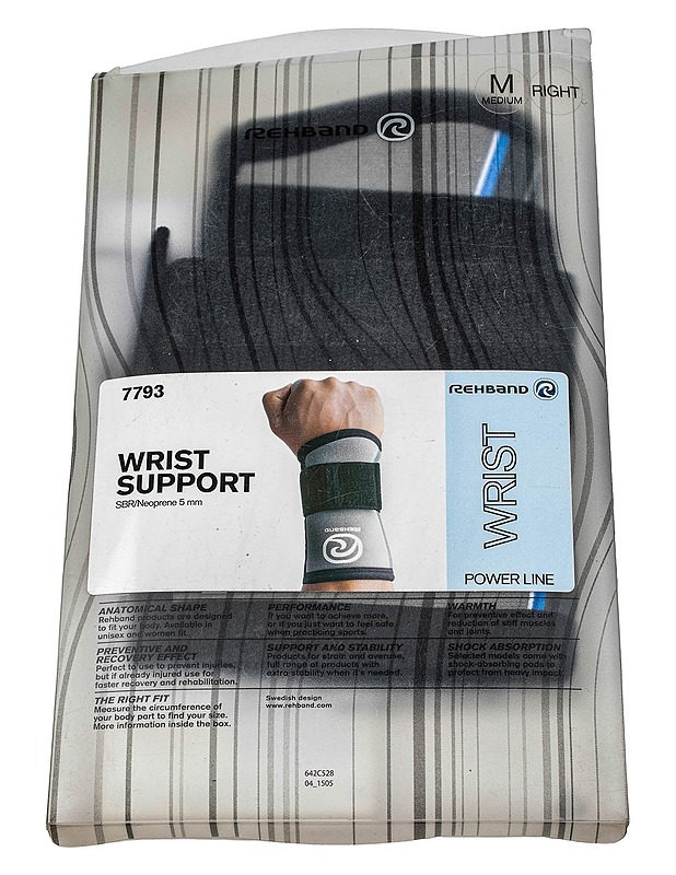REHBAND Power Line Wrist support, M - Muut urheiluvälineet ja vapaa-aika - 10105444021 - 0