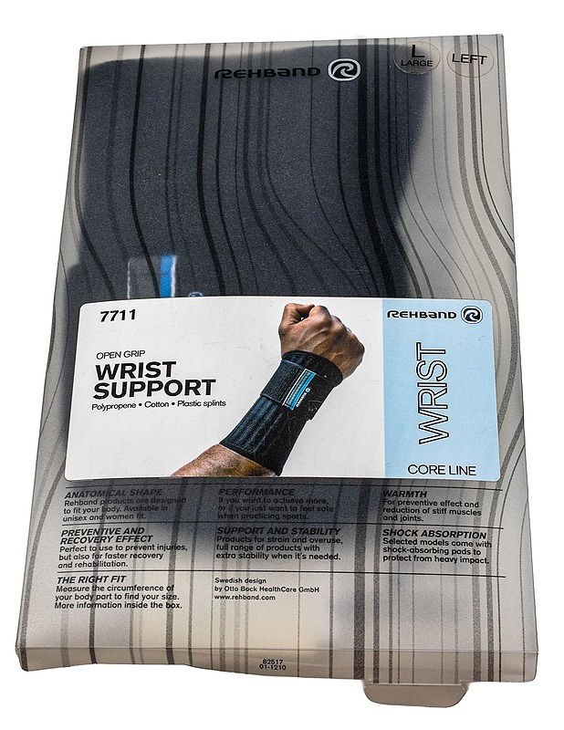 REHBAND 7711 Wrist support rannetuki, L Vasen - Muut urheiluvälineet ja vapaa-aika - 10105444056 - 0