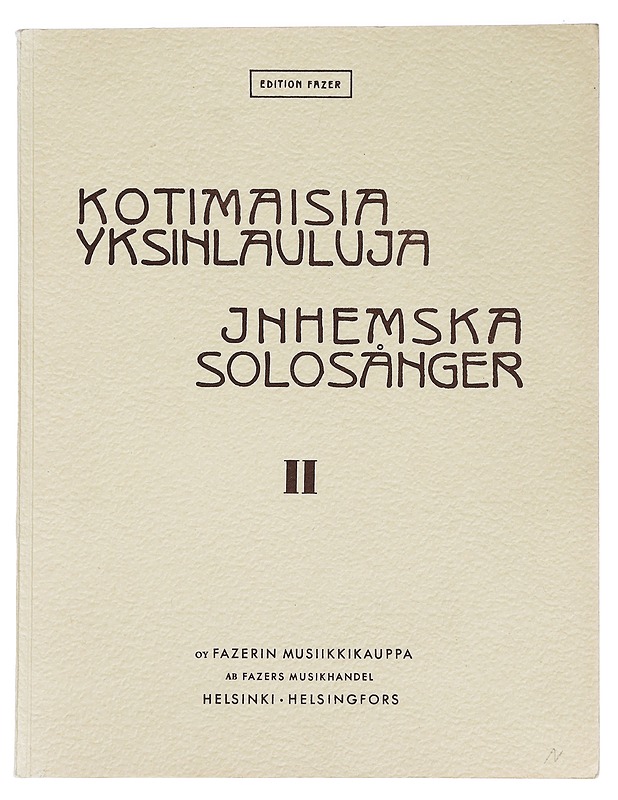 Kotimaisia yksinlauluja II - Musiikki- ja elokuvakirjat - 10105444153 - 0