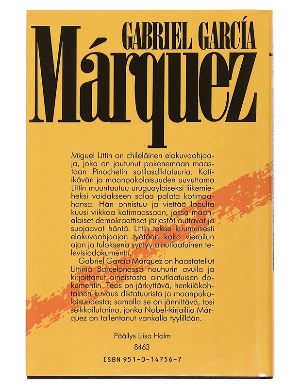 Miguel Littínin maanalainen seikkailu Chilessä - Gabriel García Márquez - Kaunokirjallisuus - 10105444159 - 0