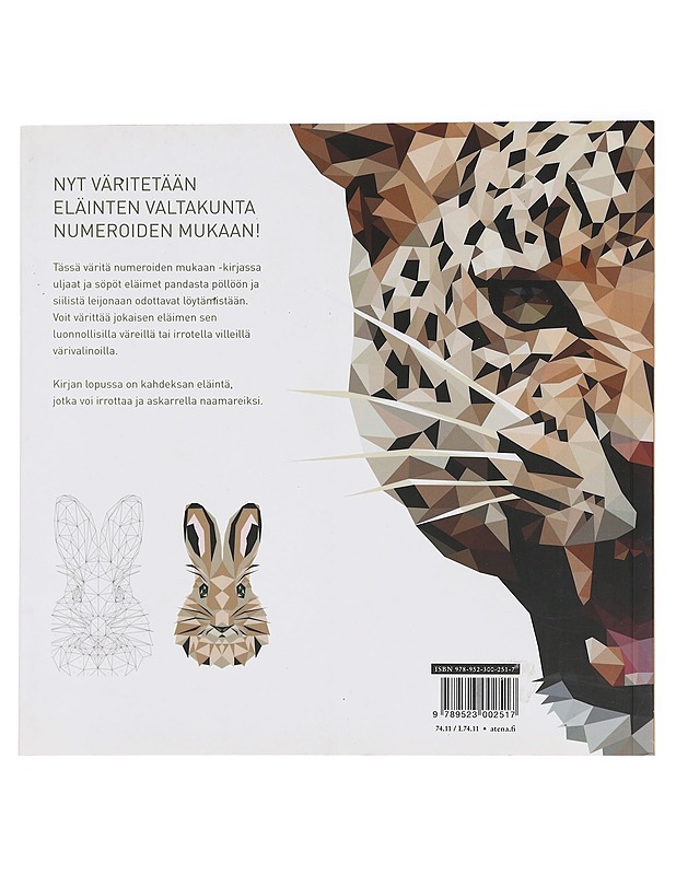 Villit eläimet : väritä numeroiden mukaan 60 kesytöntä luontokappaletta - Little, Hope - Harrastekirjat - 10105444182 - 1