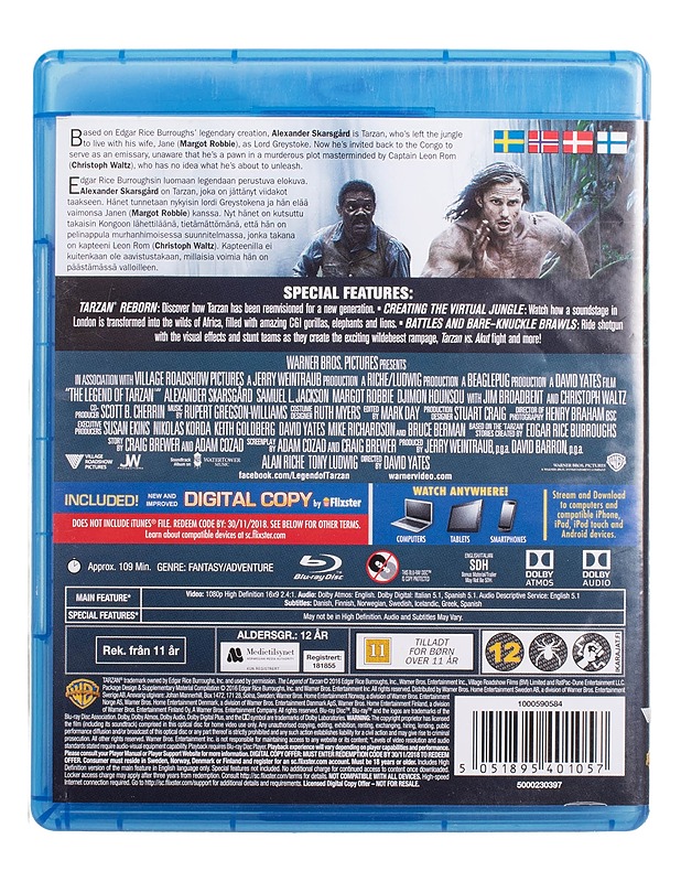The Legend Of Tarzan - Blu-Ray - Blu-ray-levyt - 10105444207 - 1