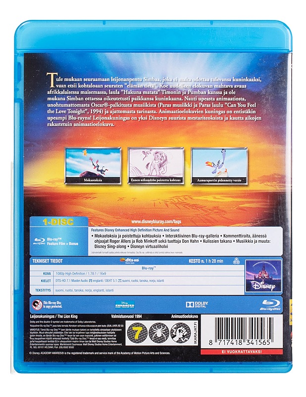 Leijonakuningas - Blu-Ray - Blu-ray-levyt - 10105444218 - 1