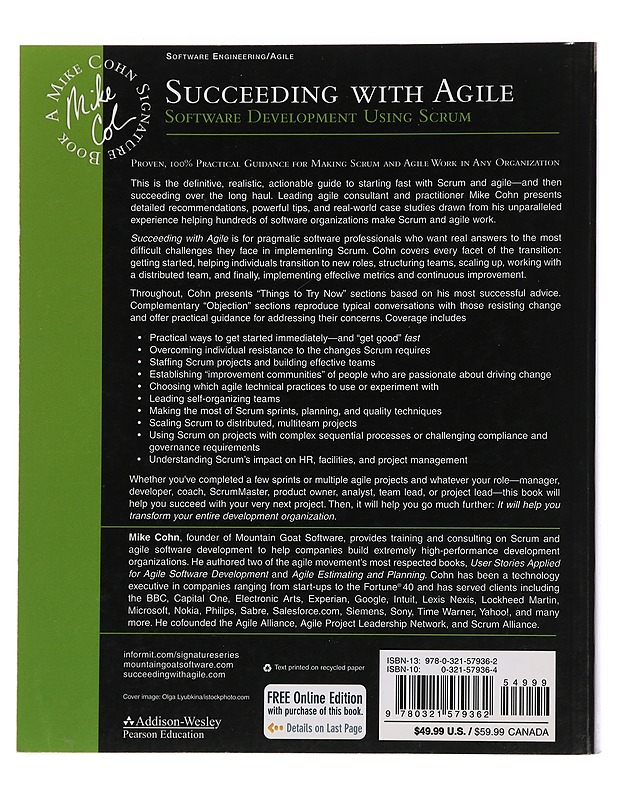 Succeeding with agile : software development using Scrum - Mike Cohn - Tietokirjat ja oppaat - 10105444231 - 1