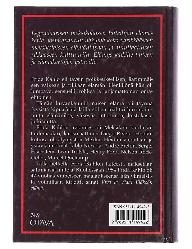Frida Kahlo - Herrera, Hayden - Elämäkerrat ja muistelmat - 10105444241 - 1